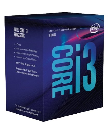 Intel Core ® ™ i3-8100 Processor (6M Cache, 3.60 GHz) 3.6GHz 6MB Smart Cache Box