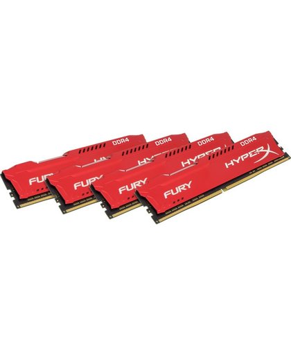 HyperX FURY Red 64GB DDR4 2400MHz Kit 64GB DDR4 2400MHz geheugenmodule