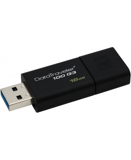 Kingston Technology DataTraveler 100 G3 16GB USB flash drive 3.0 (3.1 Gen 1) USB-Type-A-aansluiting Zwart