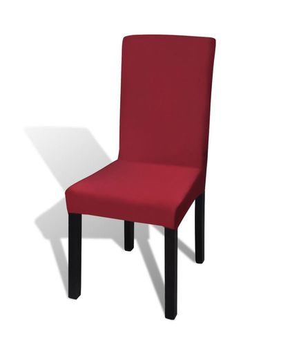 vidaXL Hoes voor stoelen 6 stuks stretch (wijnrood)