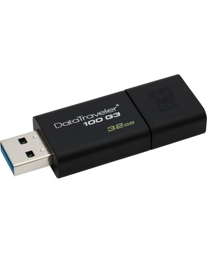 Kingston Technology DataTraveler 100 G3 32GB 32GB 3.0 (3.1 Gen 1) USB-Type-A-aansluiting Zwart USB flash drive