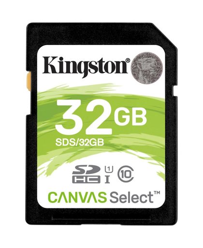 Kingston Technology Canvas Select flashgeheugen 32 GB SDHC Klasse 10 UHS-I