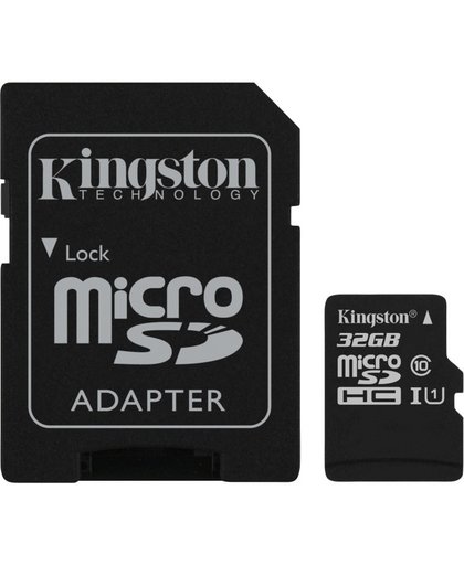 Kingston Technology Canvas Select flashgeheugen 32 GB MicroSDHC Klasse 10 UHS-I