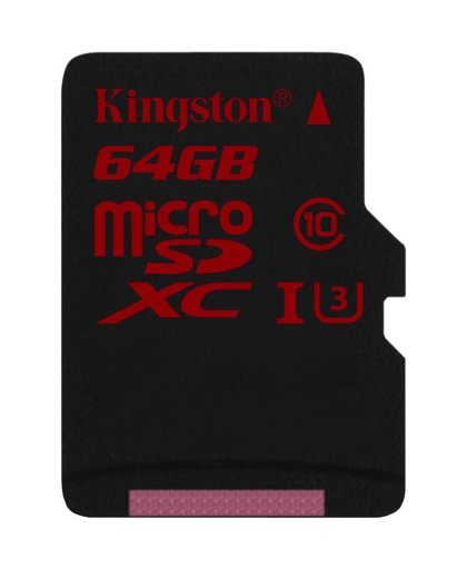 Kingston Technology microSDHC/SDXC UHS-I U3 64GB flashgeheugen MicroSDXC Klasse 3