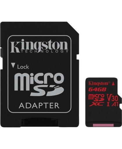 Kingston Technology Canvas React flashgeheugen 64 GB MicroSDXC Klasse 10 UHS-I