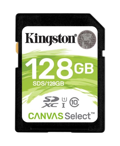 Kingston Technology Canvas Select 128GB SDXC UHS-I Klasse 10 flashgeheugen