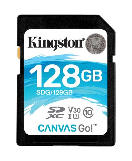 Kingston Technology Canvas Go! flashgeheugen 128 GB SDXC Klasse 10 UHS-I