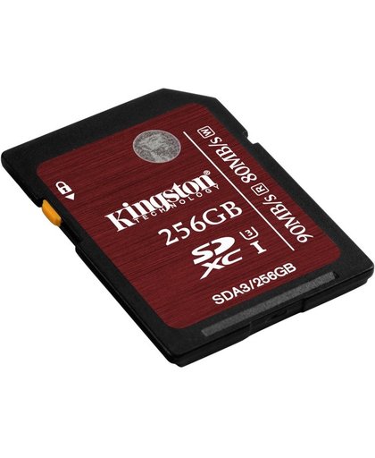 Kingston Technology SDXC UHS-I U3 (SDA3) 256GB flashgeheugen Klasse 3