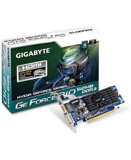 Gigabyte GV-N210D3-512I GeForce 210 GDDR2 videokaart