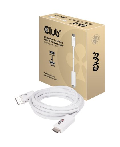 CLUB3D DisplayPort™ 1.2 to HDMI™ 2.0 Active Cable 4K60Hz 3Meter M/M