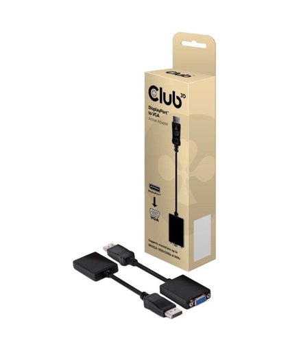 CLUB3D Mini DisplayPort to VGA Active Adapter