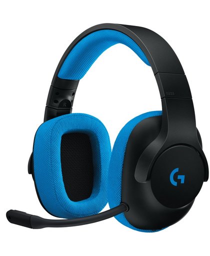 Logitech G233 Stereofonisch Hoofdband Zwart, Blauw hoofdtelefoon