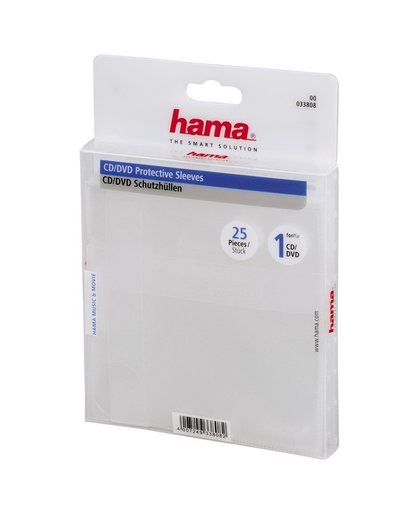 Hama 04733808 Cd / Dvd Beschermhoezen - 25 stuks / Transparant