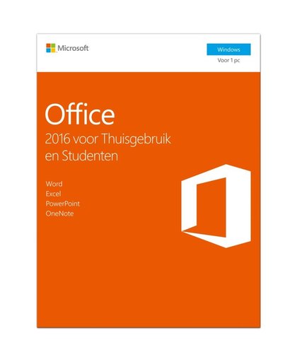 Microsoft Office 2016 - Home & Student - Windows - Nederlandstalig (code in doosje)