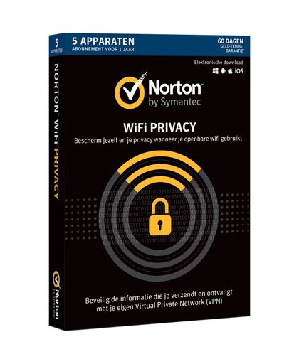 Norton Wi-Fi Privacy 5 apparaten Windows / Mac / Android / IOS - 1 jaar