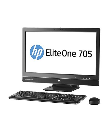 HP EliteOne 705 G1 58,4 cm (23") 1920 x 1080 Pixels 3,1 GHz AMD A A8 PRO-7600B Zwart Alles-in-één-pc