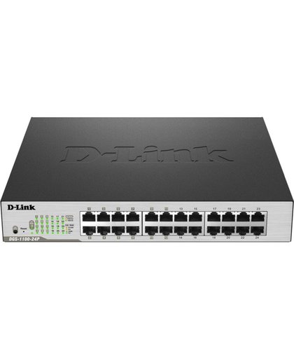 D-Link EasySmart L2 Gigabit Ethernet (10/100/1000) Power over Ethernet (PoE) Zwart, Grijs