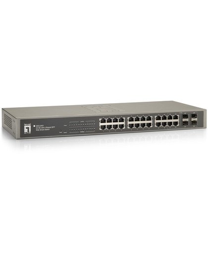 LevelOne GES-2451 Gigabit Ethernet (10/100/1000) Zwart