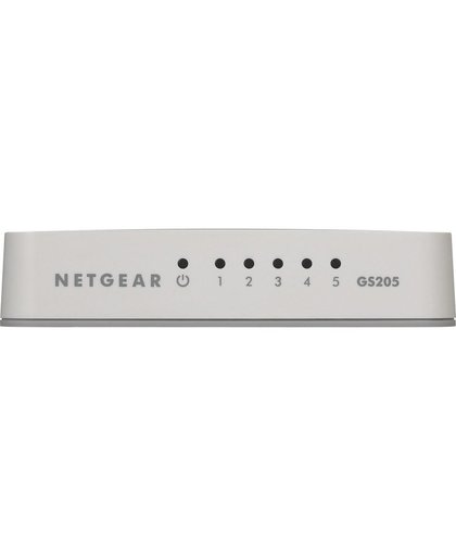 Netgear GS205 Onbeheerde netwerkswitch Gigabit Ethernet (10/100/1000) Wit