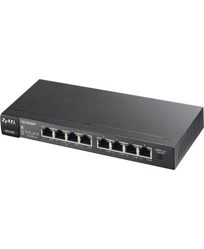 ZyXEL ES1100-8P Onbeheerde netwerkswitch Power over Ethernet (PoE) Zwart netwerk-switch