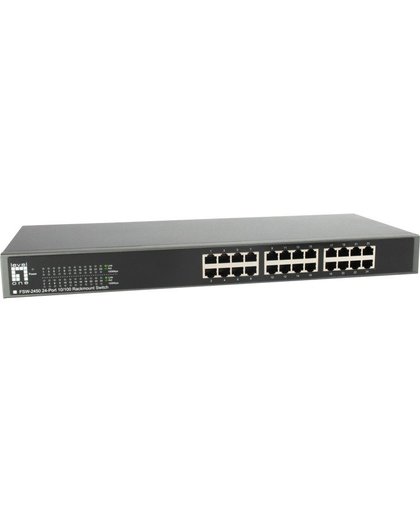 LevelOne FSW-2450 Onbeheerde netwerkswitch Fast Ethernet (10/100) Zwart