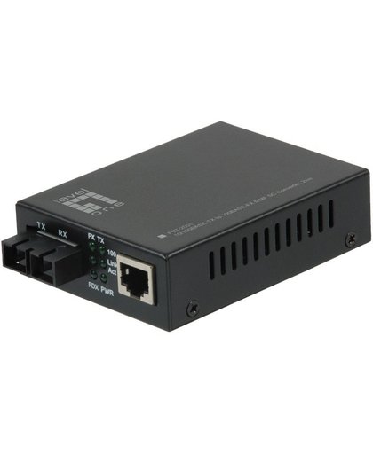 LevelOne FVT-2001 100Mbit/s 1310nm Multimode Zwart netwerk media converter