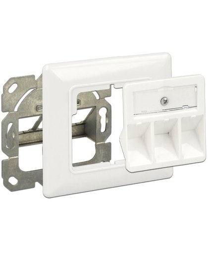 Keystone Wall Outlet 3 Port compact