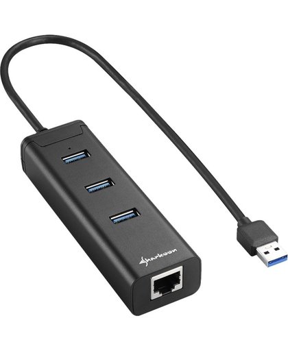 3-Poort USB 3.0 Hub + RJ45