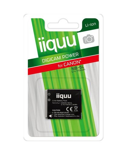 iiquu DCA006 Lithium-Ion 770mAh 3.7V oplaadbare batterij/accu