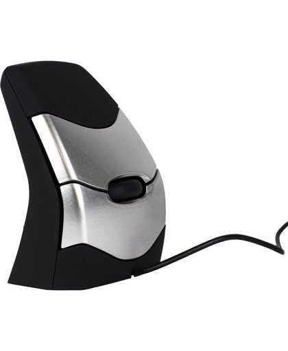 BakkerElkhuizen DXT Precision Mouse USB Ambidextrous Zwart, Zilver muis