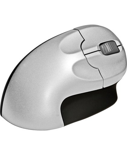 BakkerElkhuizen Grip Mouse Wireless muis RF Draadloos Optisch 1600 DPI Zwart, Zilver