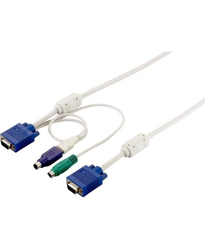 LevelOne ACC-2102 Multi kleuren 3m toetsenbord-video-muis (kvm) kabel