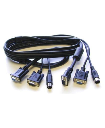 Newstar KVM Switch Cable 2m Zwart toetsenbord-video-muis (kvm) kabel