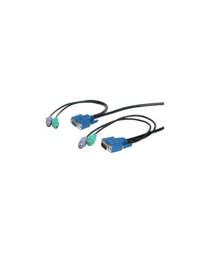StarTech.com 6 ft. PS/2 Ultra-Thin 3-in-1 KVM Cable 1.8m toetsenbord-video-muis (kvm) kabel