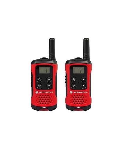 Motorola T40 Walkie Talkie twee-weg radio 8 kanalen 0.0125 Zwart, Rood