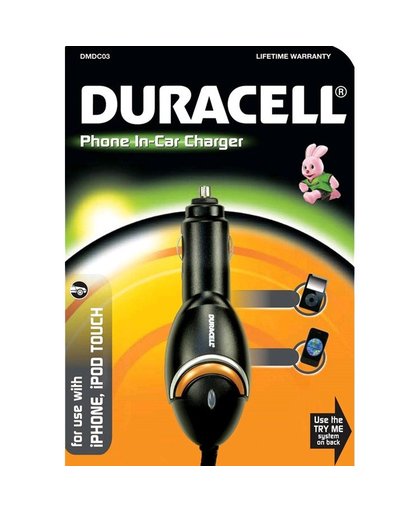 Duracell DMDC03 oplader voor mobiele apparatuur Auto Zwart