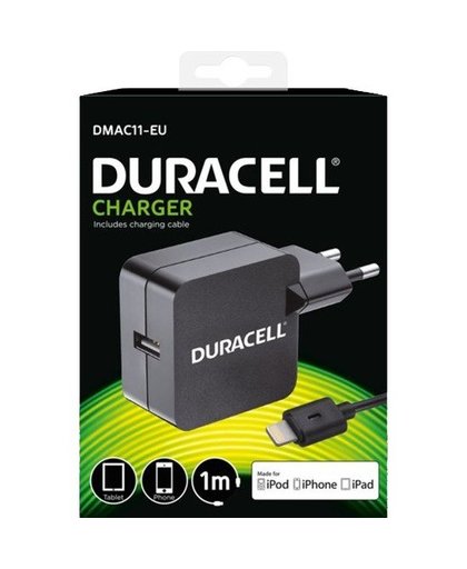 Duracell DMAC11-EU oplader voor mobiele apparatuur Binnen Zwart