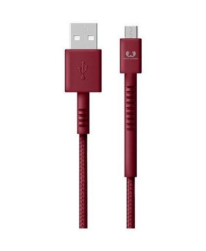 Fabric Micro USB Cable 150cm Ruby
