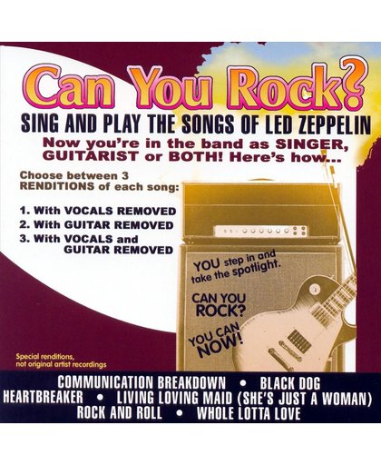 Can You Rock? Sing and Play the Songs of Led Zeppelin