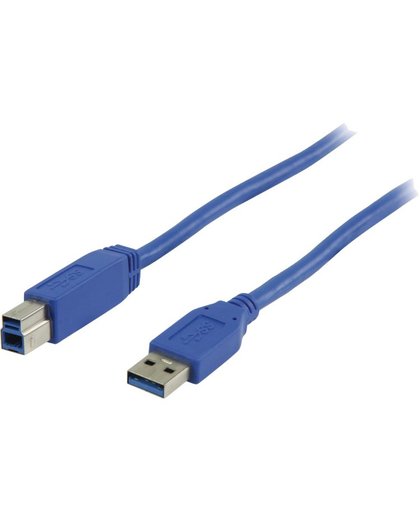 Valueline USB 3.0 Kabel A Male - B Male rond, 3m