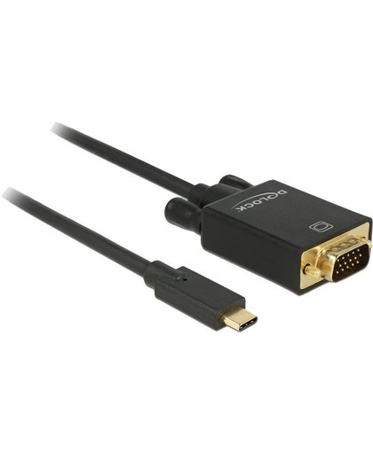 Cable USB Type-C male > VGA male, 2m