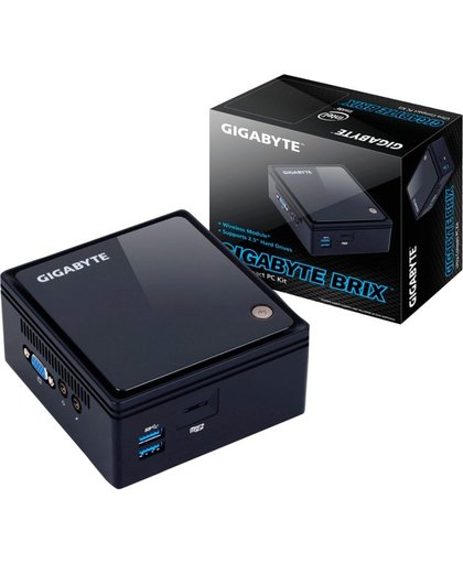 Gigabyte BRIX GB-BACE-3000 PC's/werkstation 1,04 GHz Intel® Celeron® N3000 Zwart Nettop Mini PC