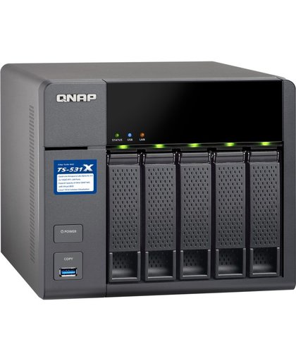 QNAP TS-531X Ethernet LAN Desktop Zwart NAS