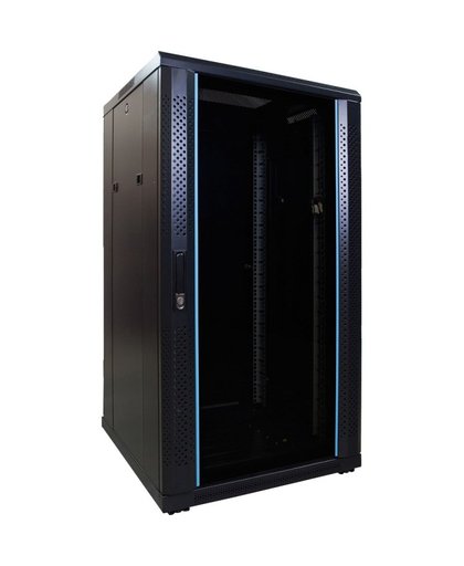 22U serverkast met glazen deur 600x600mm