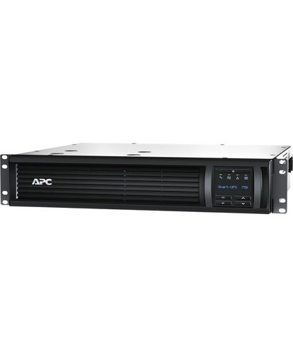 APC Smart- SMT750RMI2U - Noodstroomvoeding 4x C13, USB, rack mountable, 750VA UPS