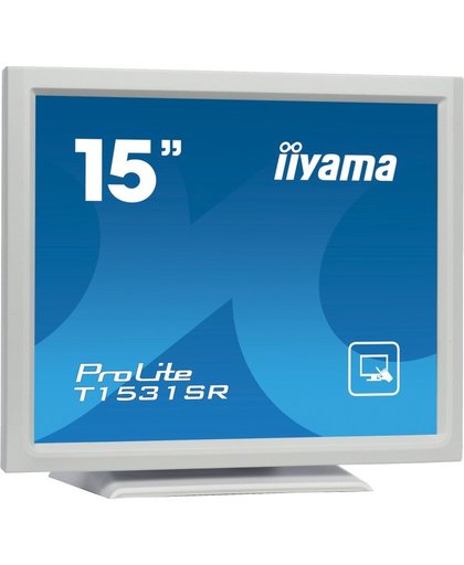 iiyama ProLite T1531SR-W3 15" 1024 x 768Pixels Multi-touch Tafelblad Wit touch screen-monitor