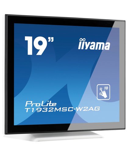 iiyama ProLite T1932MSC-W2AG 19" 1280 x 1024Pixels Multi-touch Zwart, Wit touch screen-monitor