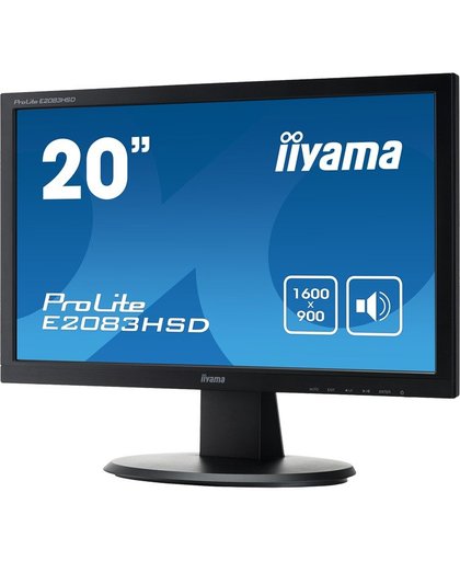iiyama ProLite E2083HSD-B1 LED display 49,5 cm (19.5") HD+ Zwart