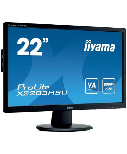 iiyama ProLite X2283HSU-B1DP 21.5" Full HD LED Mat Flat Zwart computer monitor LED display
