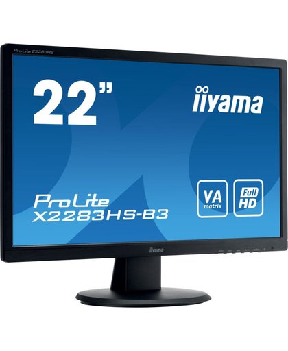 iiyama ProLite X2283HS-B3 LED display 54,6 cm (21.5") Full HD Flat Mat Zwart
